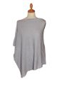 Poncho 4 fils cachemire ODESSA Bleu pastel chiné