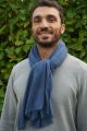 Pashmina Homme Bleu 100% Cachemire - Créateur HIMMATI